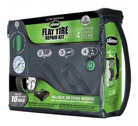 Automatická opravná sada Slime Flat Tyre Repair Kit – pre defekty osobných áut