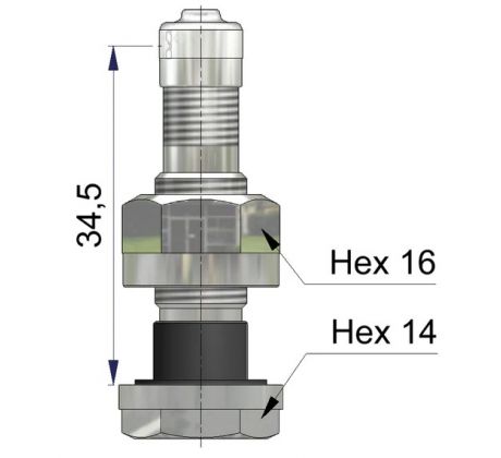40MS Ventil bezdušový rovný Alcoa