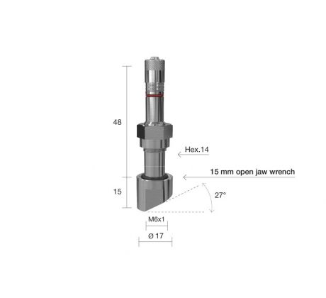Ventil TPMS 54MS  plocha 27°