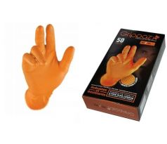 Pracovné rukavice nitrilové  GRIPPAZ PREMIUM vel. XL 50ks Orange copy